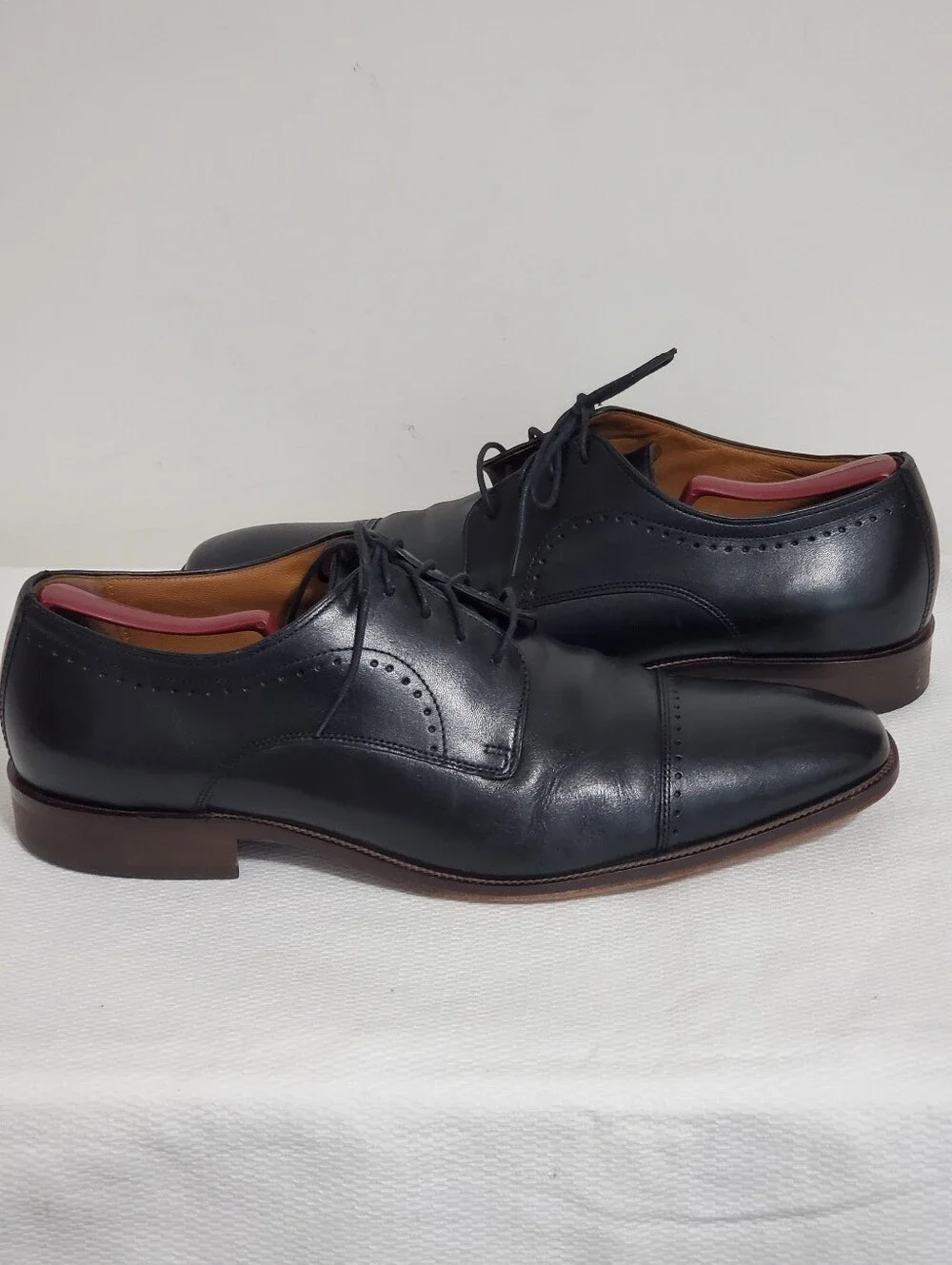 Johnston & Murphy Black Wingtip Lace Up Oxfords Size 13